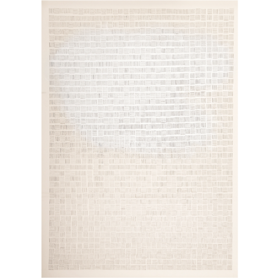 %22Proceso III%22, 2013, Serie- Procesos, Acrílico y grapas sobre papel de algodón, 57 x 76 cm